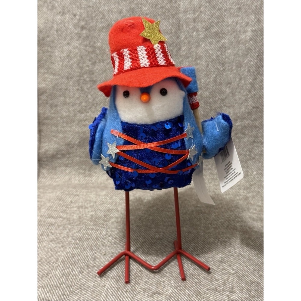 Smart Living Patriotic Bird Decor 4th of‎ July Americana Holiday Ornament